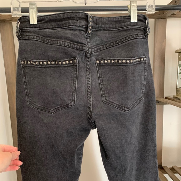 Free People Studded Distressed Black Skinny Jeans - Picture 4 of 6